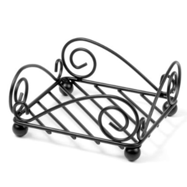 Spectrum Diversified 43910 Scroll Flat Napkin Holder, Black