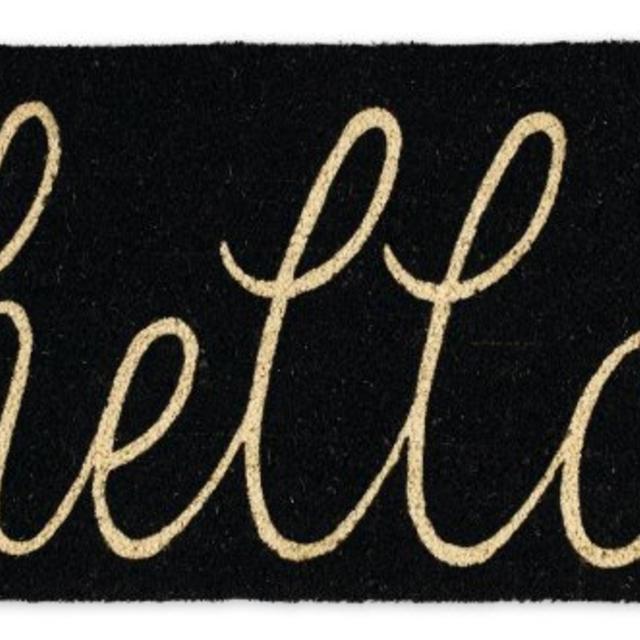 DII Natural Coir Fiber, 18x30" Entry Way Outdoor Door Mat with Non Slip Backing - Hello