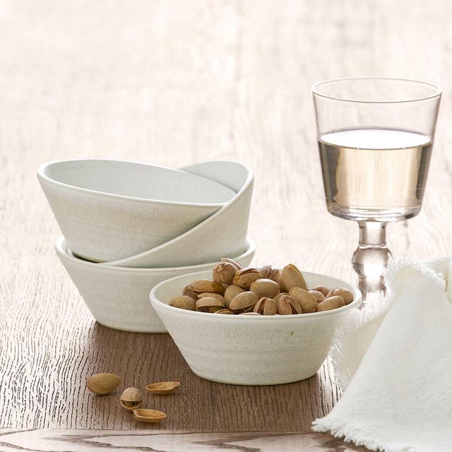 Larkin Reactive Glaze Stoneware Dip Bowls - Set of 4