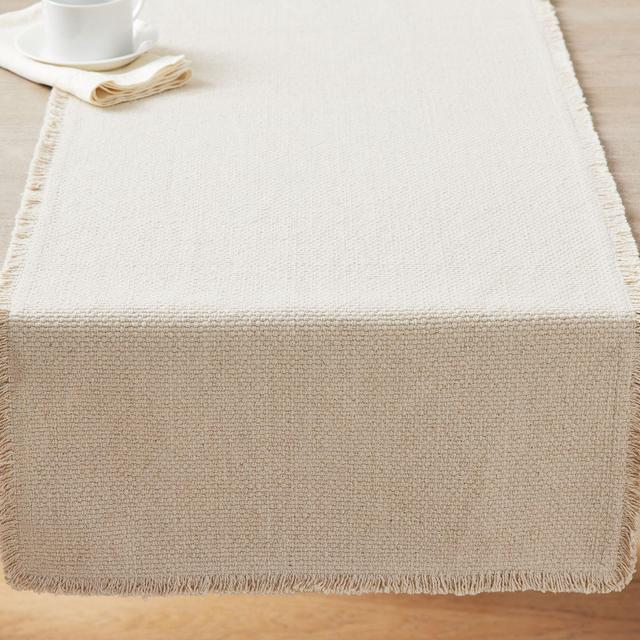Mason Handwoven Cotton Fringe Table Runner - Pottery Barn