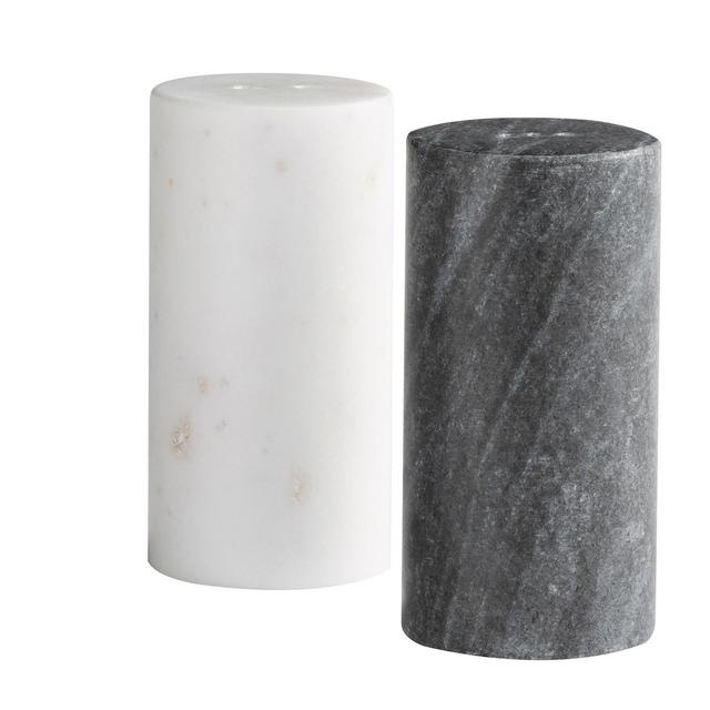 Black & White Marble Salt & Pepper Shakers - Pottery Barn