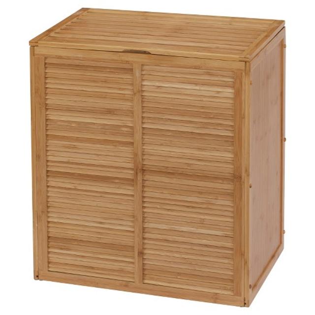 Ecostyle Louver - Double Hamper - Light Brown Bamboo - Creative Bath™