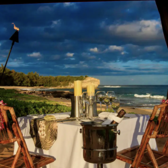 "Share the Stars" dinner for two beachfront @ Grand Hyatt Kauai