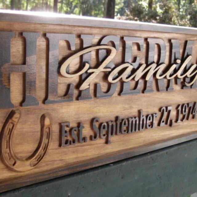 Personalized Family Name Sign Rustic Wedding Sign