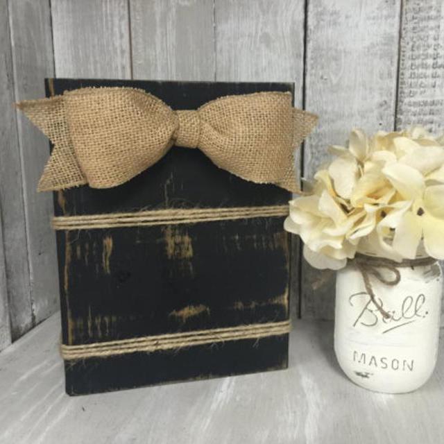 Black Rustic Wooden Photo Block