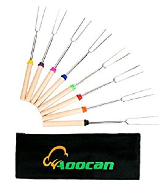 Aoocan Marshmallow Roasting Sticks, 32-Inch (Roaster Sticks Set of 8)