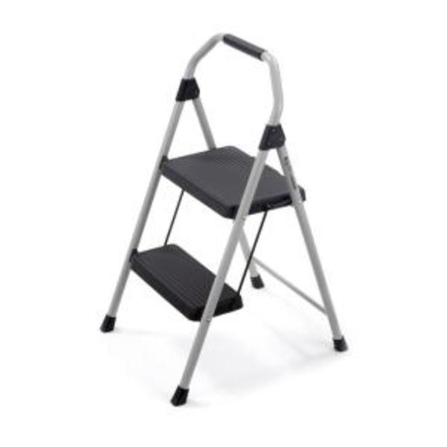 2-Step Compact Steel Step Stool with 225 lb. Load Capacity Type II Duty Rating