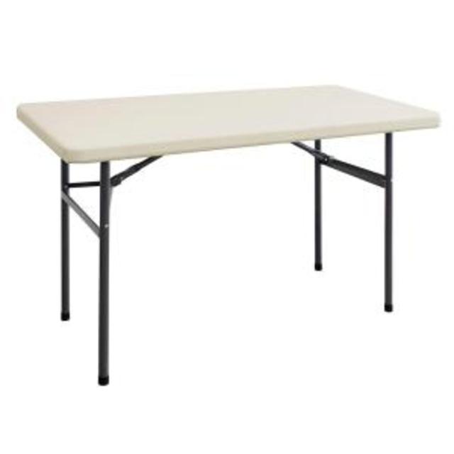 4 ft. Banquet Folding Resin Earth Tan Table