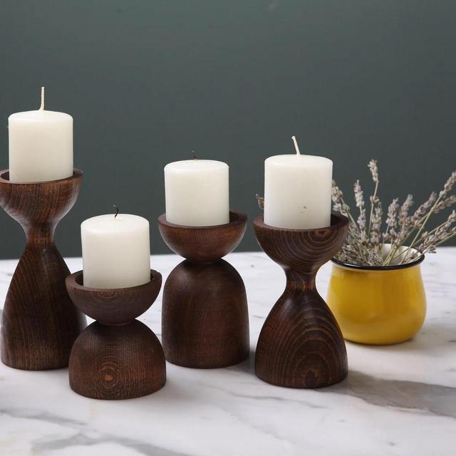 Candle Holder Set • Walnut Stained Stockholm Set