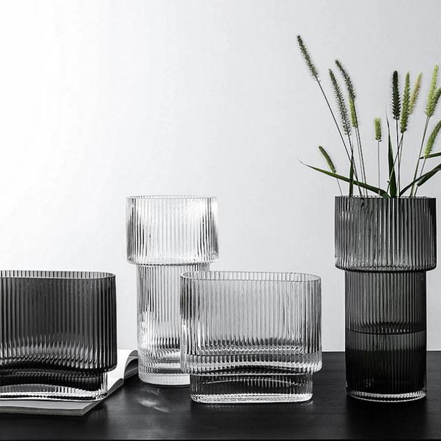 Ribbed Glass Vase • Style B