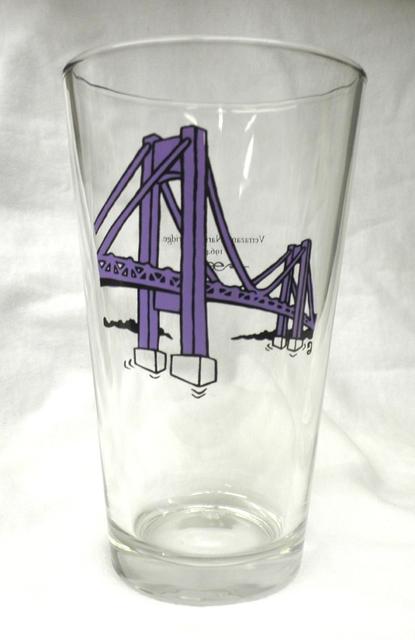 8 New York Bridges Pint Glasses