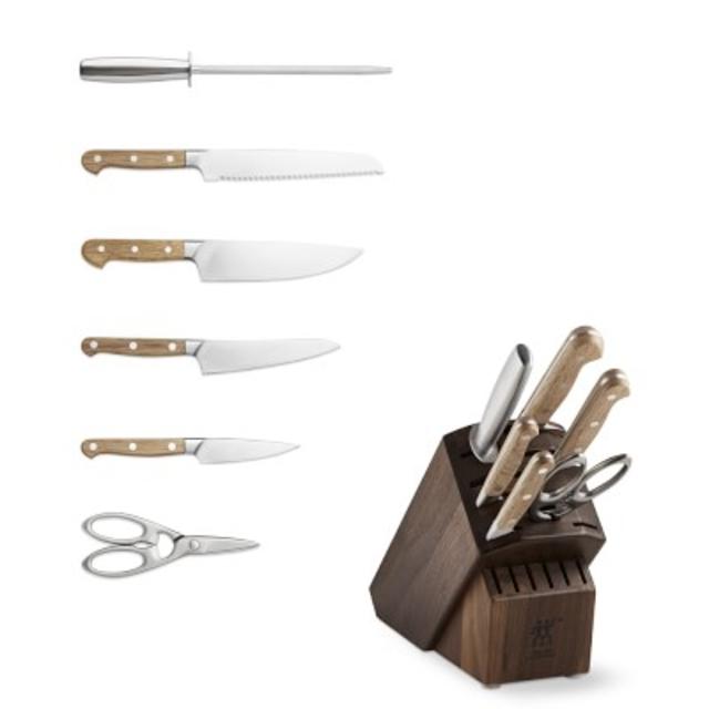 Zwilling Oak 7-Piece Knife Block, Walnut