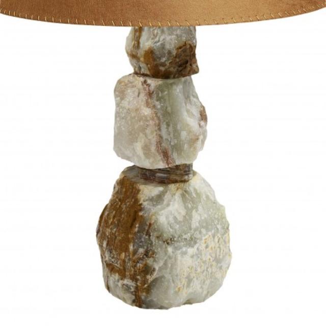 Rock Cairn Onyx Lamp