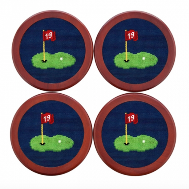 19th Hole Needlepoint Coaster Set