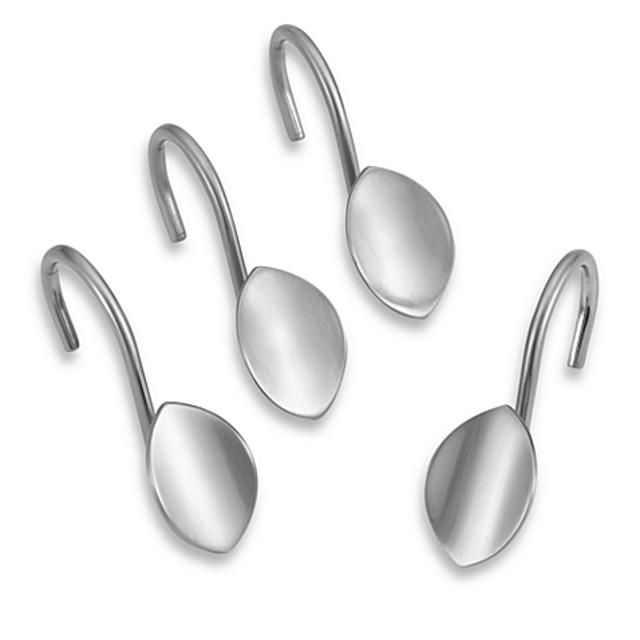 Eclipse Shower Curtain Hooks in Brushed Nickel (Set of 12)