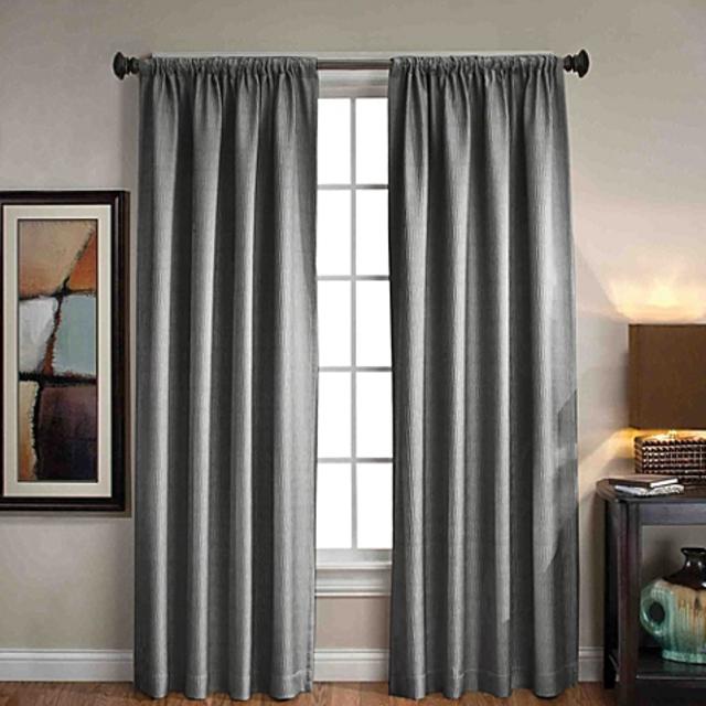 Sonoma Rod Pocket/Back Tab 84-Inch Window Curtain Panel in Silver
