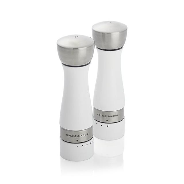 Cole & Mason ® Oldbury White Salt and Pepper Mills