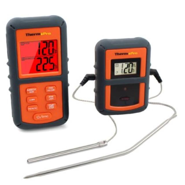 ThermoPro TP-08 Remote Wireless Food Kitchen Thermometer - Dual Probe - Remote BBQ, Smoker, Grill, Oven, Meat Thermometer - Monitors Food From 300 Feet Away