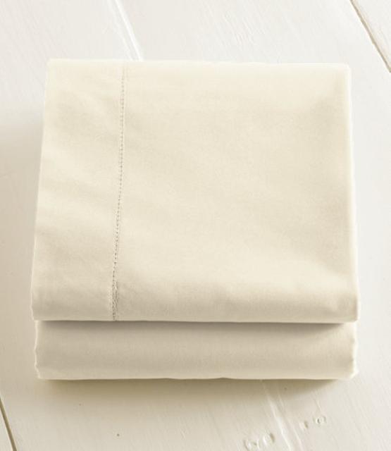 280-Thread-Count Pima Cotton Percale Sheet, Fitted - Full, White