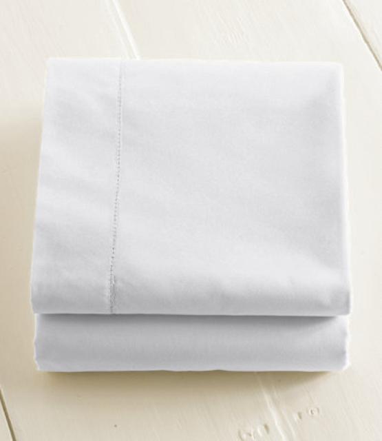 280-Thread-Count Pima Cotton Percale Sheet, Flat, White, Full
