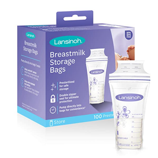 Lansinoh Breastmilk Storage Bags, 100 count