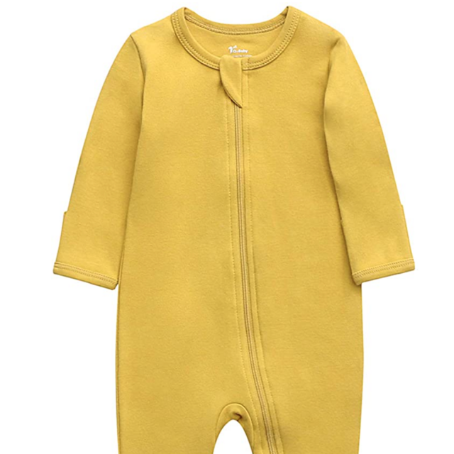 O2Baby Baby Boys Girls Organic Cotton Zip Front Sleeper Pajamas, Footed Sleep 'n Play