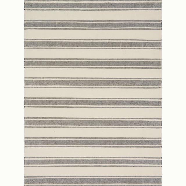 7'x9' Carter Ivory Black Rug