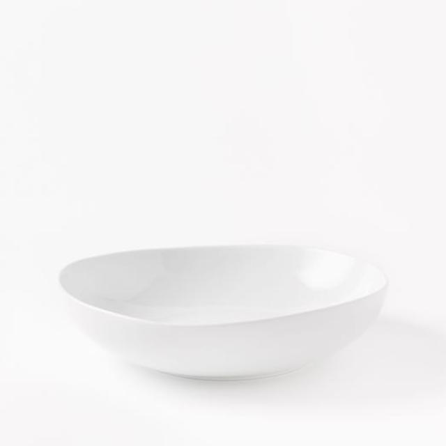 Organic Shaped Small Serve Bowl, White