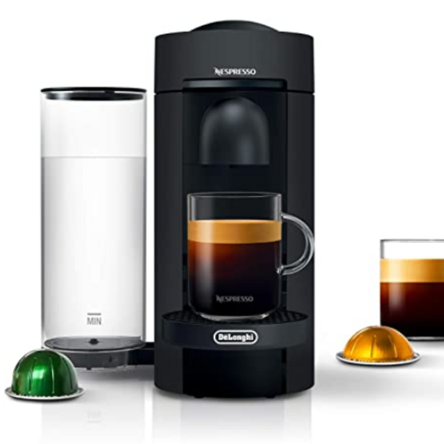 Nespresso by De'Longhi VertuoPlus Deluxe Coffee and Espresso Machine by De'Longhi, Black