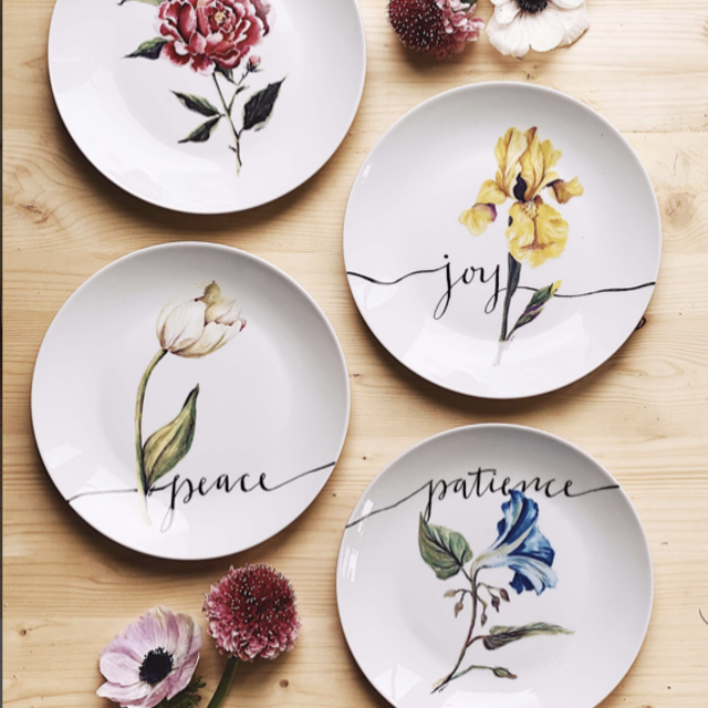 Fruit of the Spirit plate set