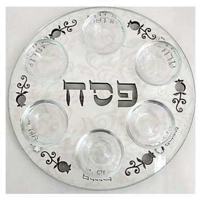 Tulips Round Seder Plate