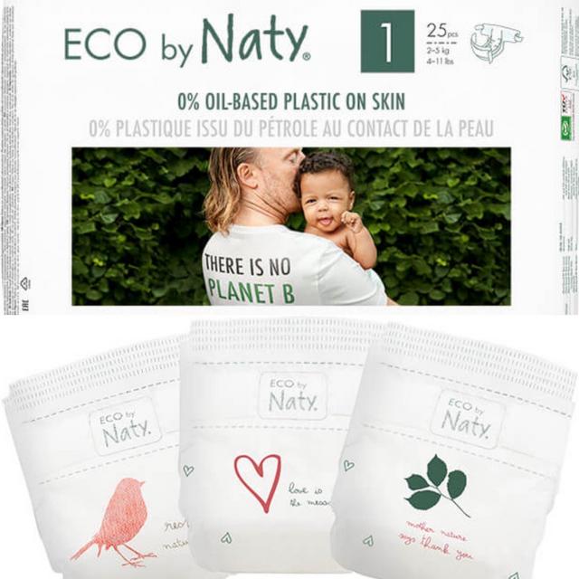 100 Size 1 Eco-Diapers (4 packages)