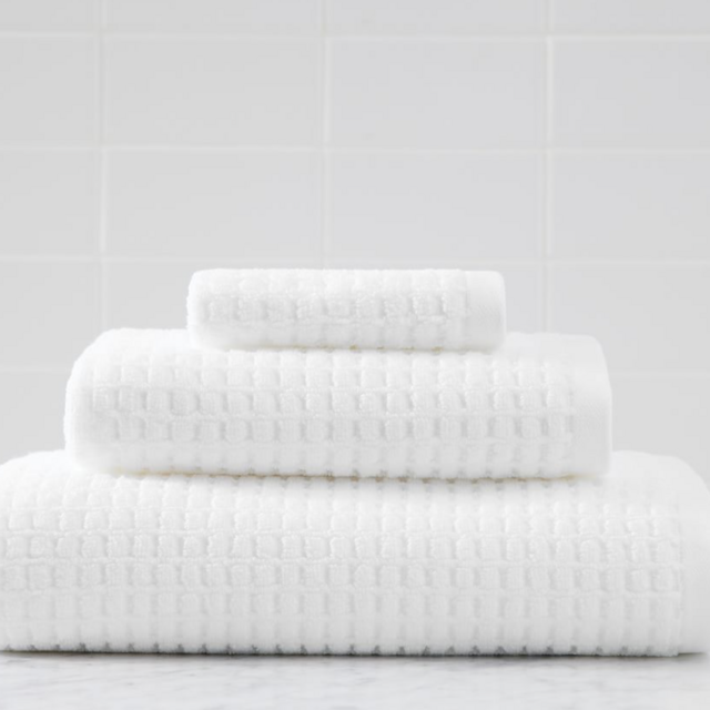 Pottery Barn Flax Organic Terry Waffle Bath Towel