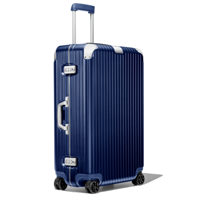 Rimowa Large Checked Suitcase - Matte Blue