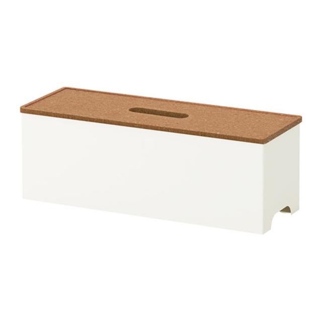 KVISSLE				Cable management box, cork, white