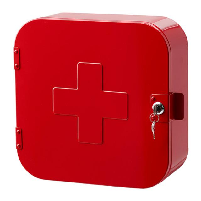 GUNNERN				Lockable cabinet, red