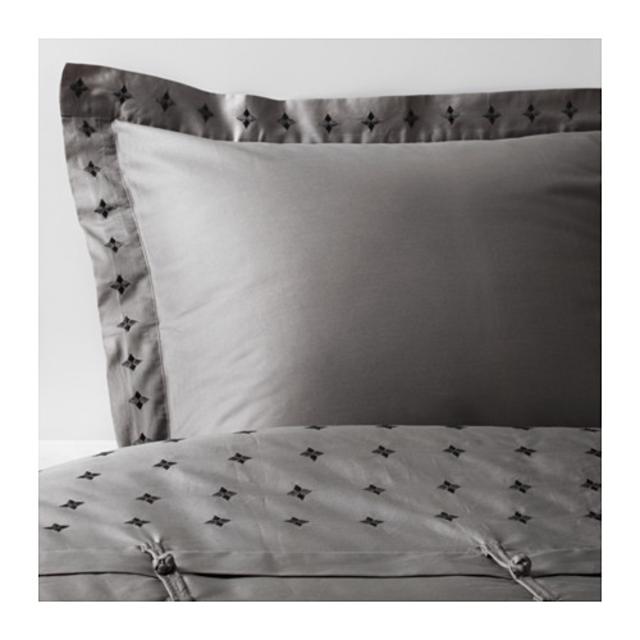 VINRANKA				Duvet cover and pillowsham(s), gray