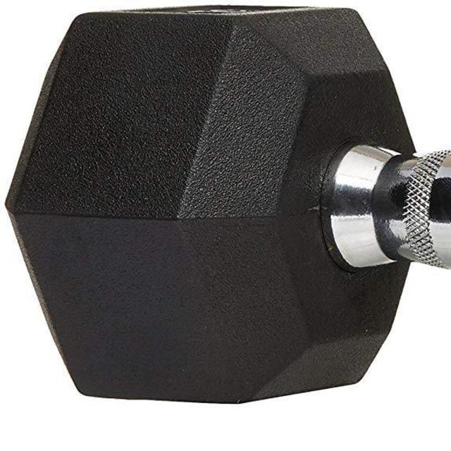 AmazonBasics Rubber Encased Hex Dumbbell