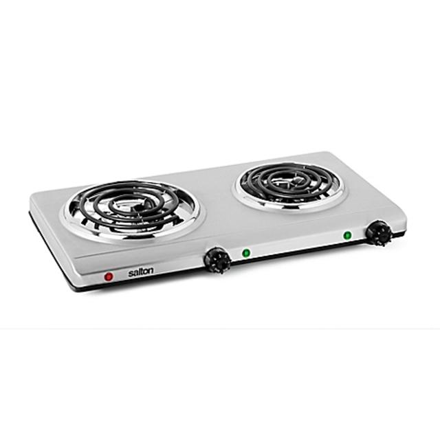 Stainless Steel Double Coil Portable Cooking Range by Toastess