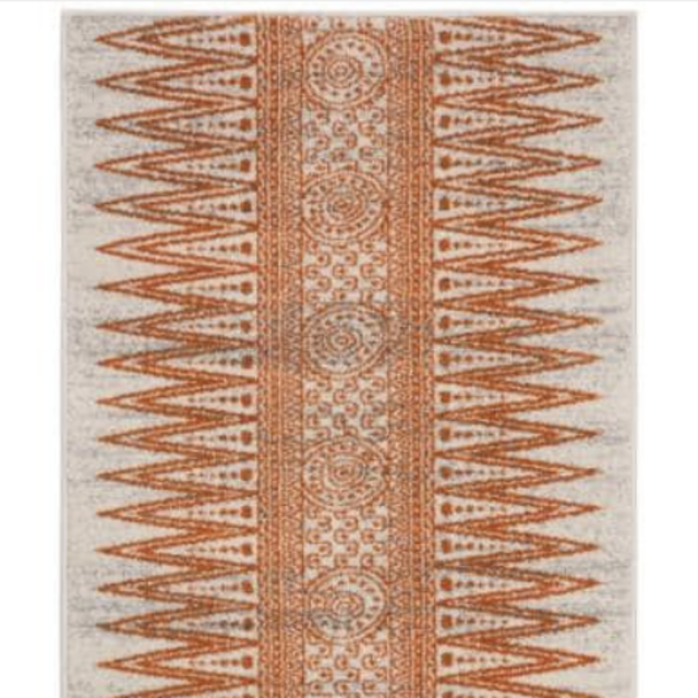 Evoke Ivory/Orange 2 ft. x 4 ft. Area Rug