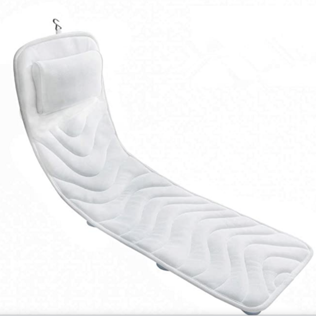 Soothing Company Full Body Bath Pillow, Bathtub Mat, Comfortable Bathtub Back Head Rest Pillow for Relaxation, Spa Cushion for Hot Tub, Quick Drying, Machine Wash, Fits Most Tubs, 50 Inches Long