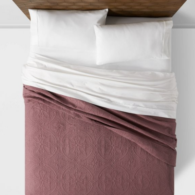 Medallion Stitch Quilt - Opalhouse™ in Eggplant QUEEN Size