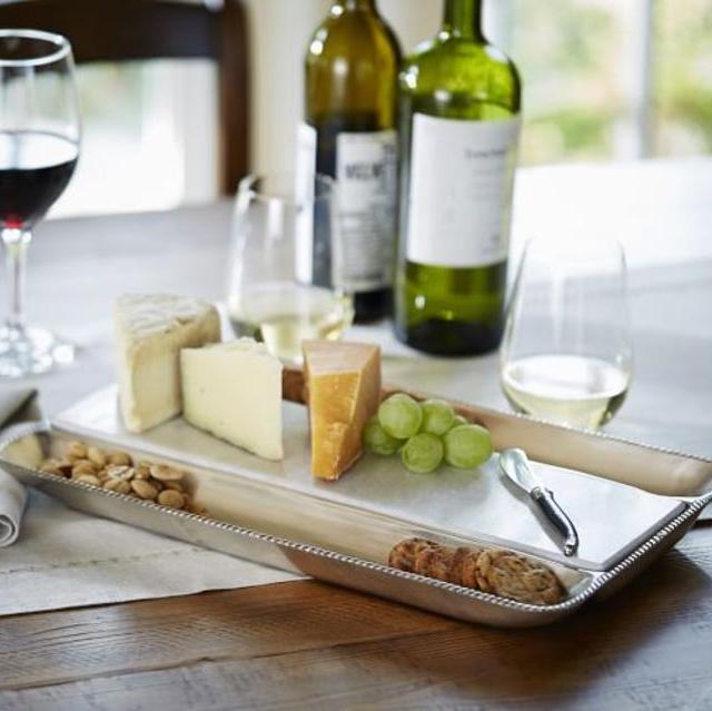 Antique Silver Finish Cheese Tray