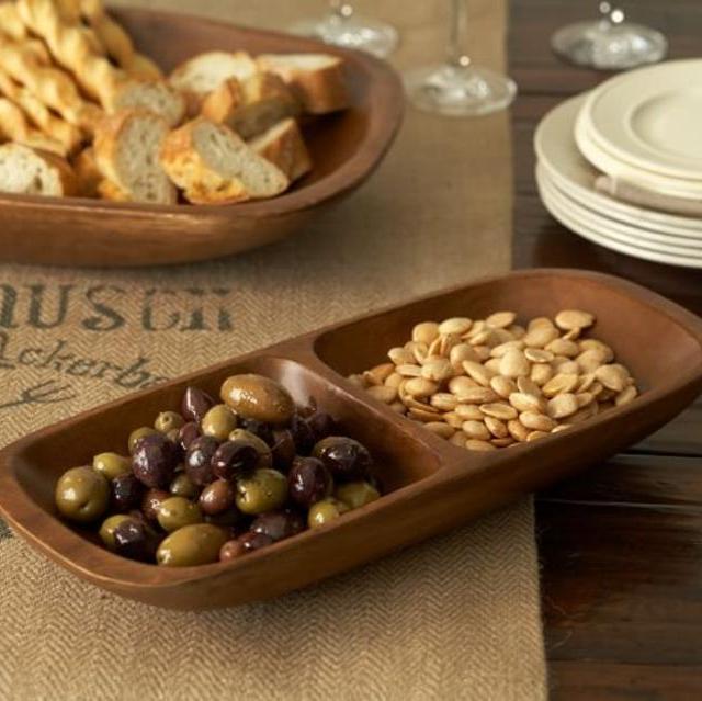 Vintage Wood Divided Condiment