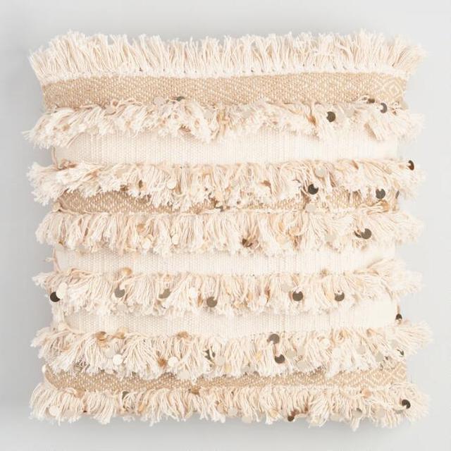 Moroccan Style Wedding Blanket Throw Pillow