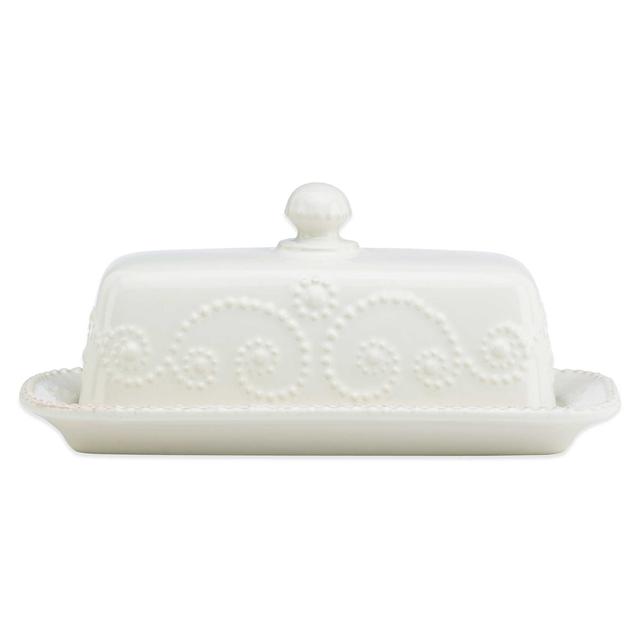 Lenox® French Perle Covered Butter Dish in White