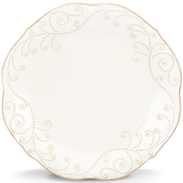 French Perle White 10.75" Dinner Plate by Lenox