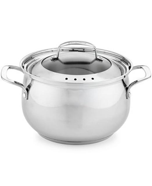 Belgique Stainless Steel 6-Qt. Strainer Lid Stockpot