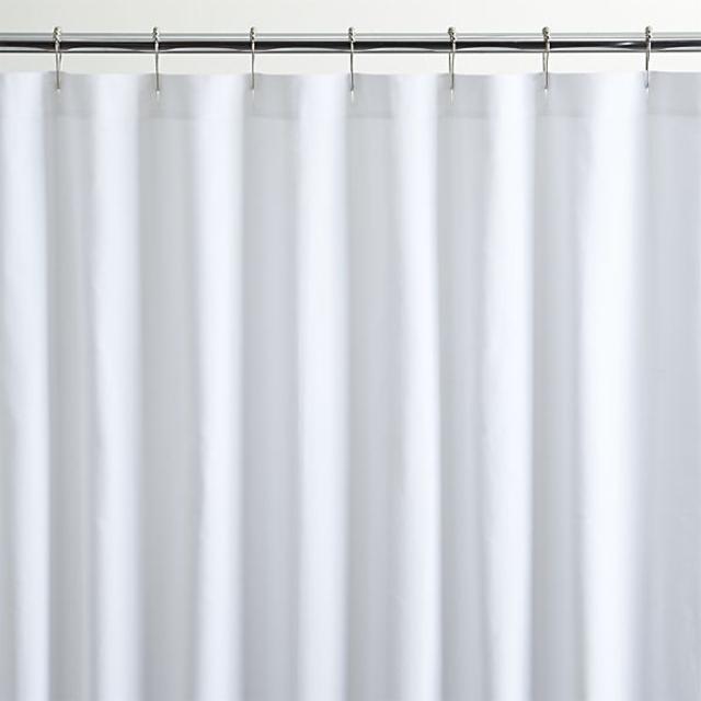 White Canvas Shower Curtain