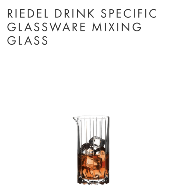 RIEDEL Drink Specific Glassware Mixing Glass